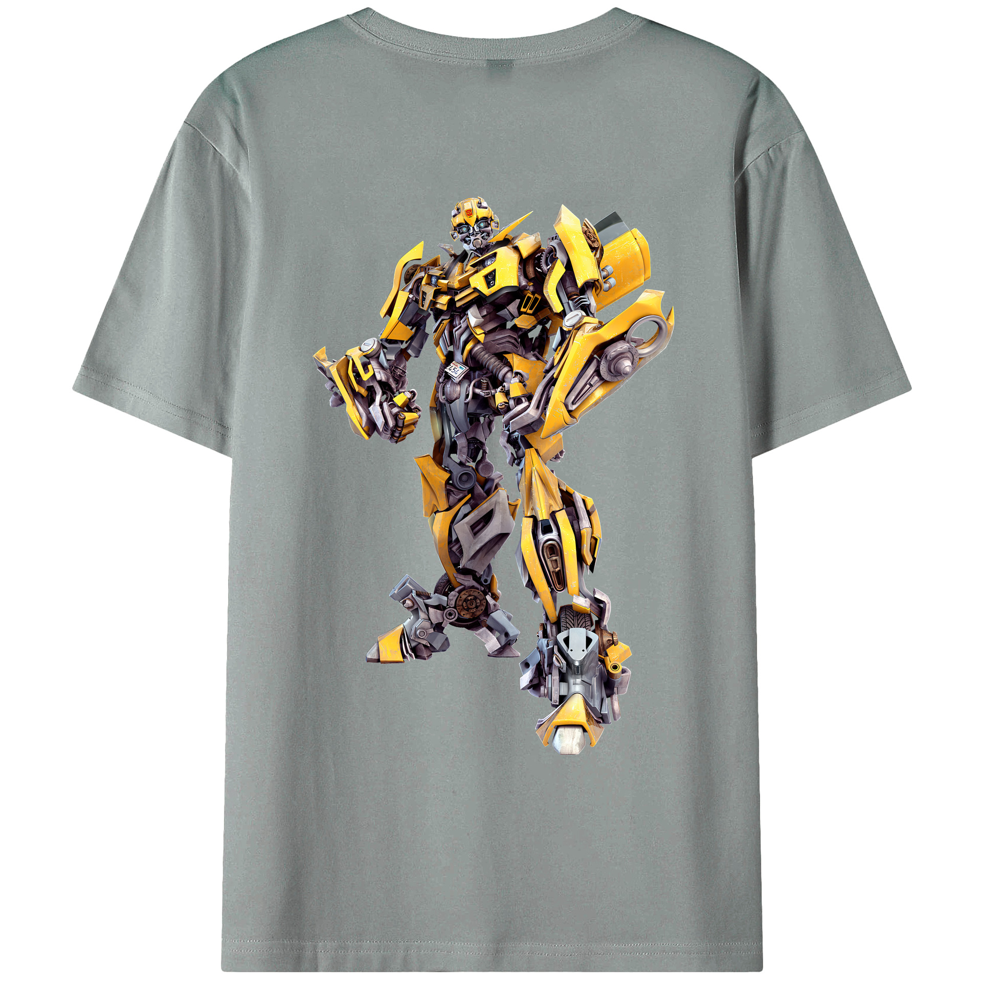 （画像用） Transformers トランスフォーマー 綿100％ メンズ半袖Tシャツ（バックプリント） 通気性